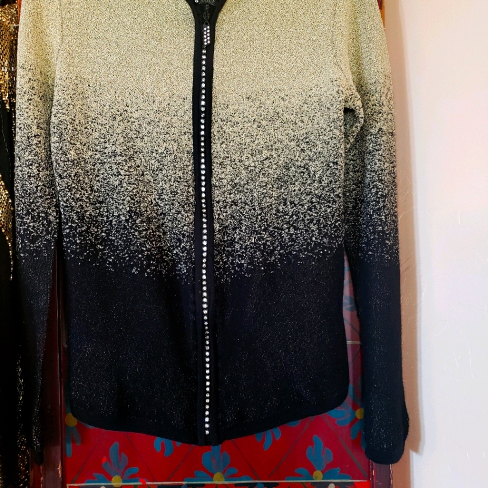 Gold to black sweater